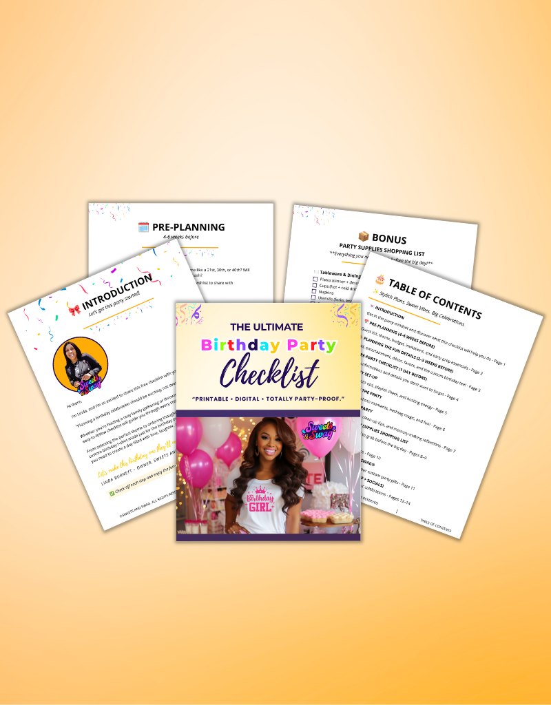 Get my FREE Ultimate Birthday Party Checklist + Bonus Shopping List