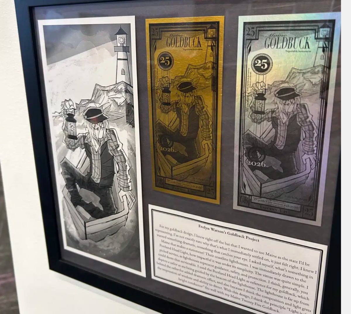 Artwork turned into Goldbacks