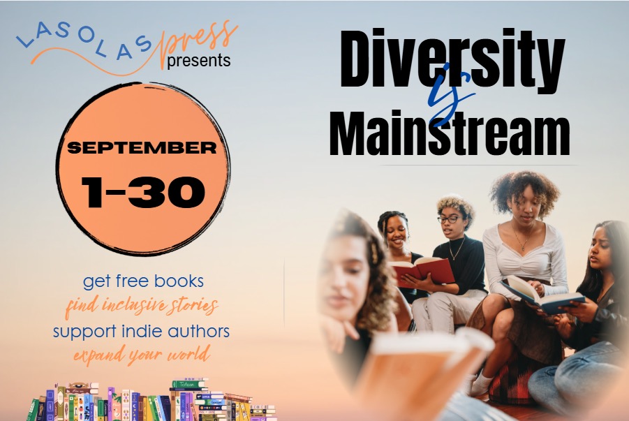 diversity is mainstream, banner with people reading
