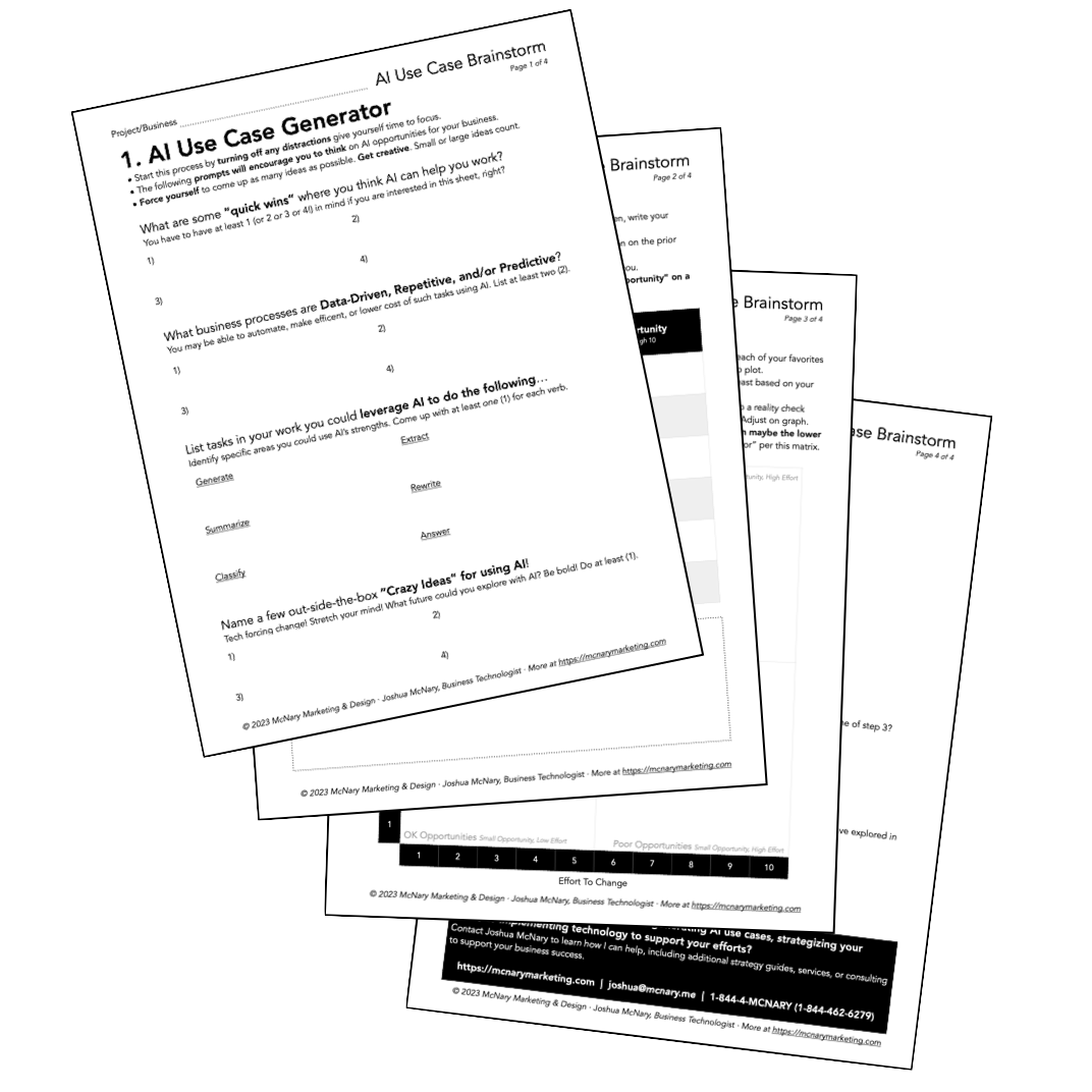 Get the AI Use Case Brainstorm Worksheet