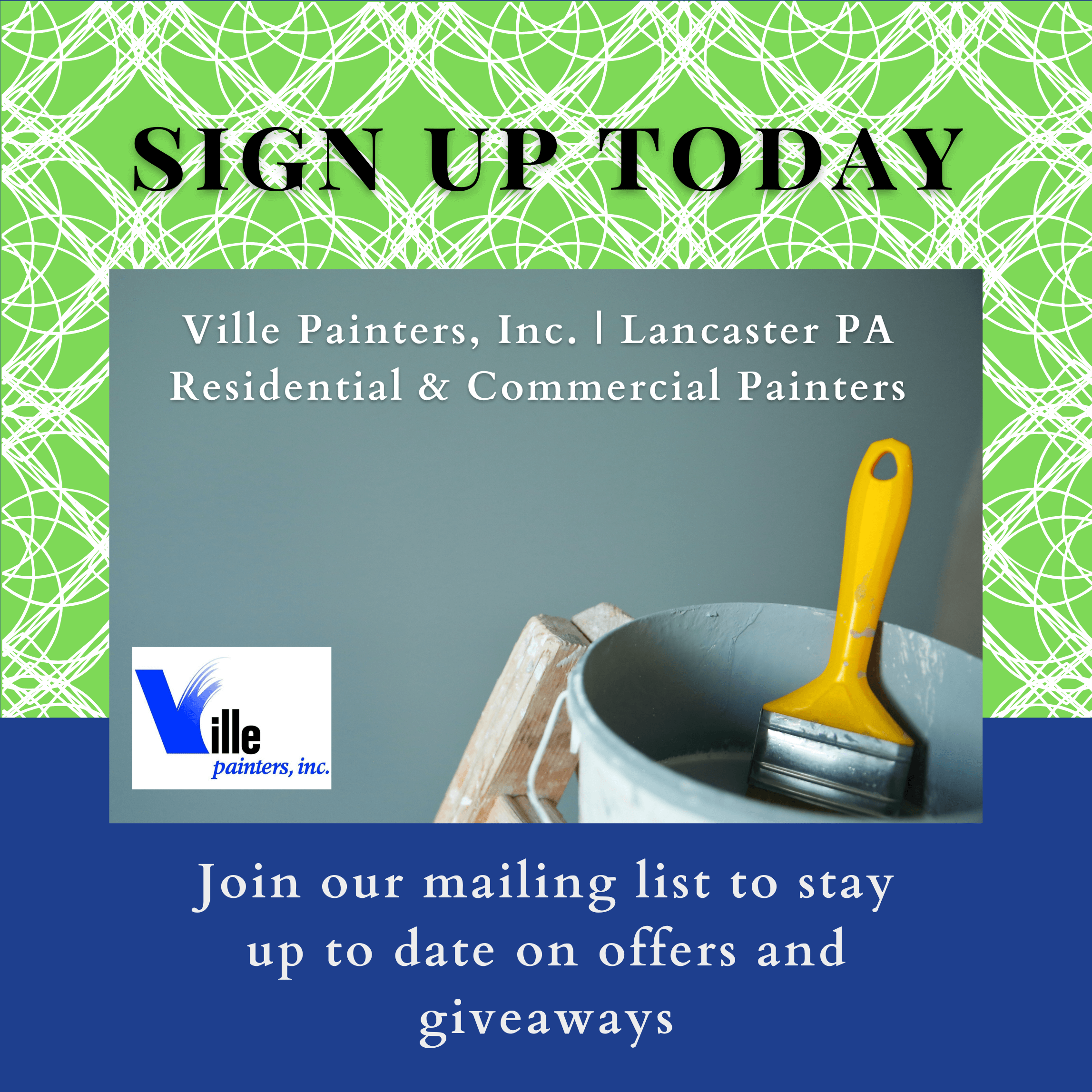 Welcome to Ville Painters, Inc. We're glad you're here!