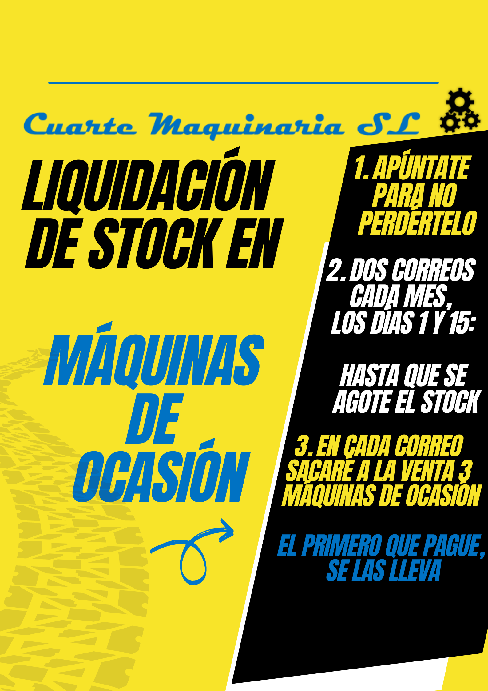 Liquidación de maquinaria de taller de automóvil de ocasión