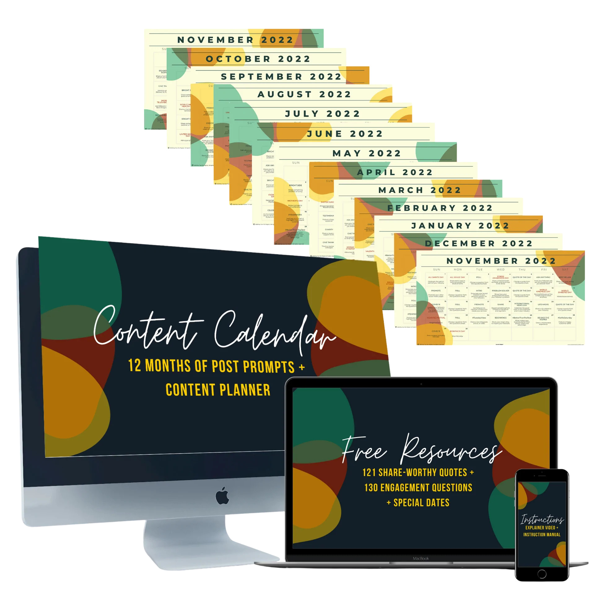 Get Free 1 Year Content Calendar