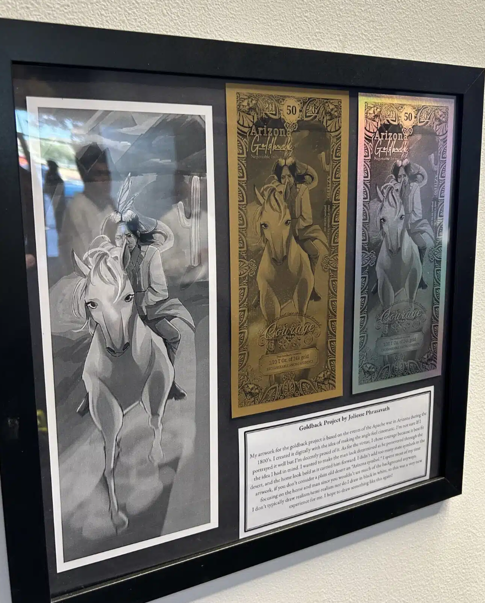 Artwork turned into Goldbacks